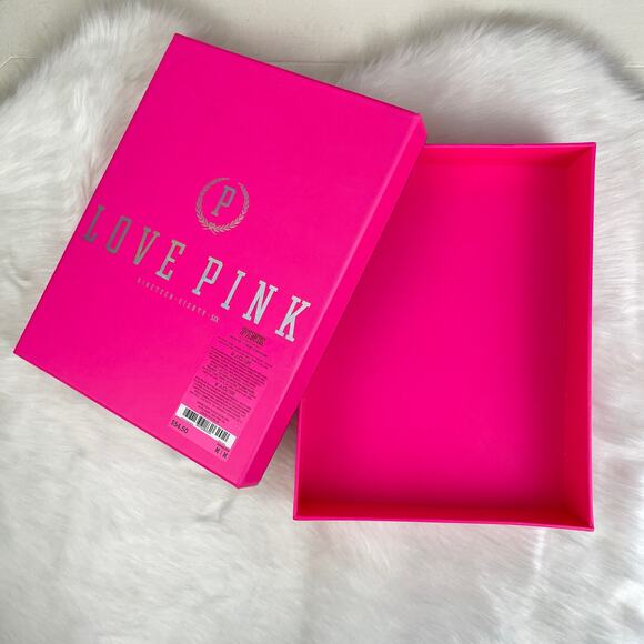 Victoria’s Secret PINK Gift Display Decor Storage Box Silver Holographic Logo - Picture 5 of 16